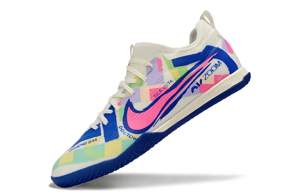 Nike Air Zoom Mercurial Vapor 15 Pro IC - White/Electric Blue/Neon Pink