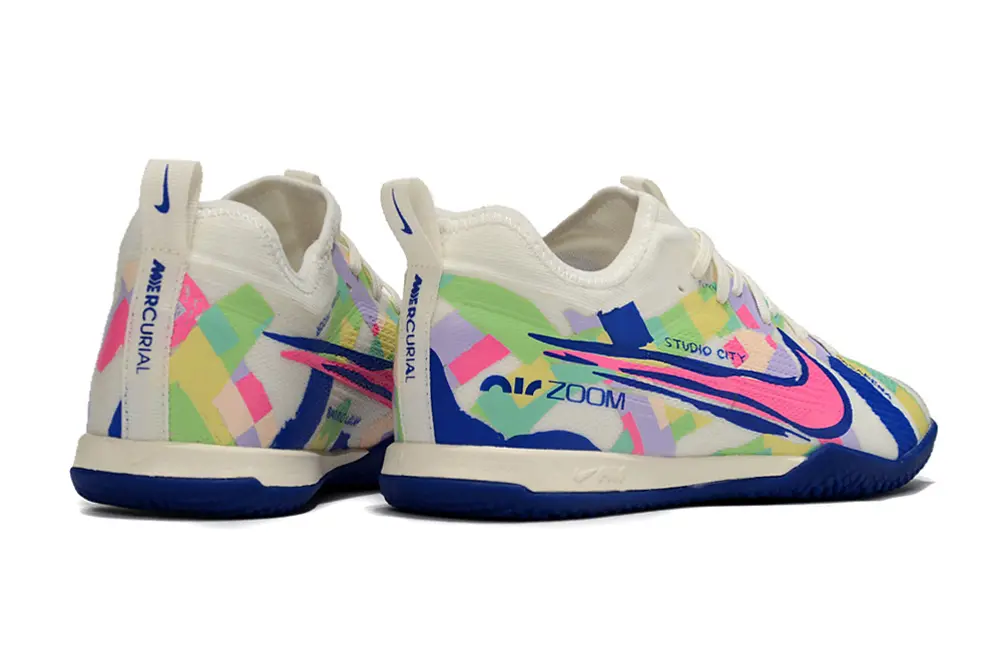 Nike Air Zoom Mercurial Vapor 15 Pro IC - White/Electric Blue/Neon Pink