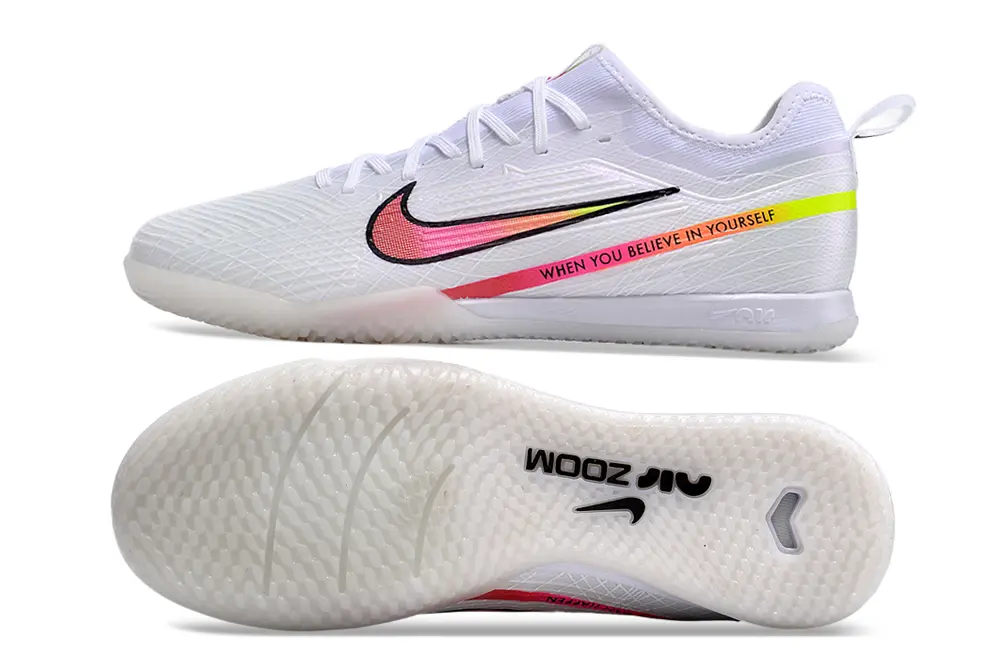 Nike Air Zoom Mercurial Vapor 15 Pro IC - White/Electric Pink/Sunny Yellow