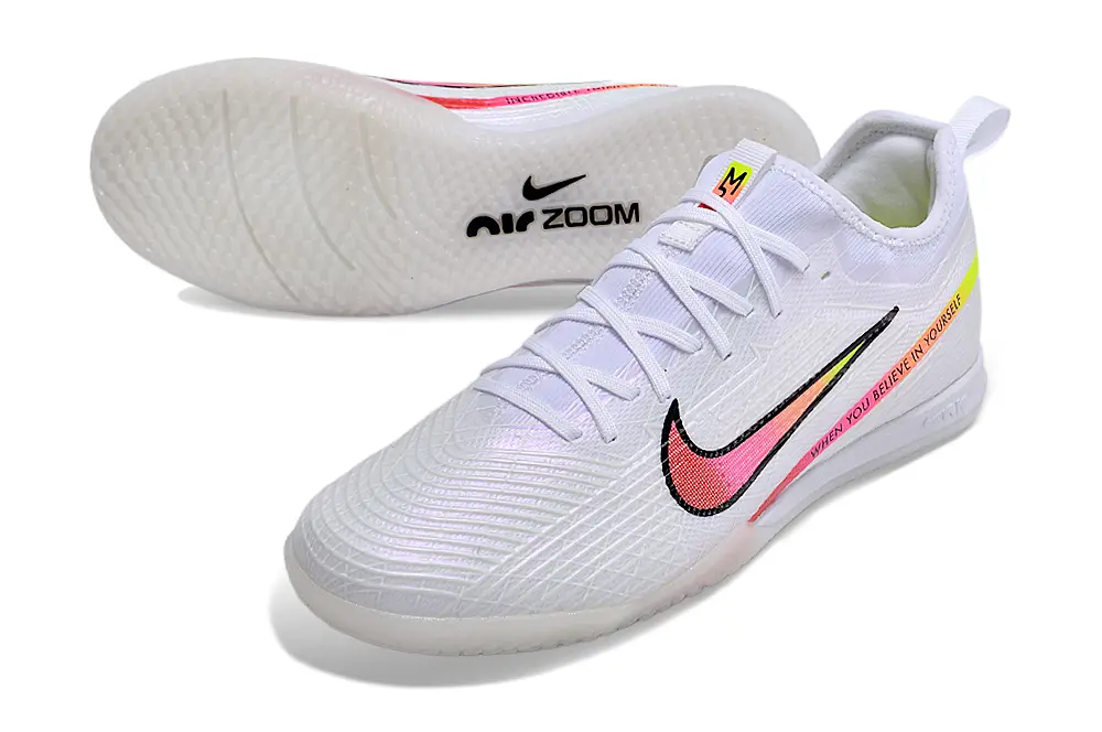 Nike Air Zoom Mercurial Vapor 15 Pro IC - White/Electric Pink/Sunny Yellow