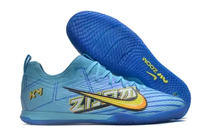 Mbappé x Nike Air Zoom Mercurial Vapor 15 Pro IC - Blue/Vibrant Aqua/Neon Yellow