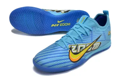 Mbappé x Nike Air Zoom Mercurial Vapor 15 Pro IC - Blue/Vibrant Aqua/Neon Yellow