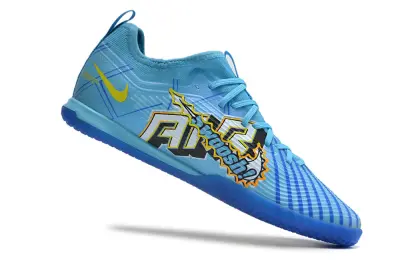 Mbappé x Nike Air Zoom Mercurial Vapor 15 Pro IC - Blue/Vibrant Aqua/Neon Yellow