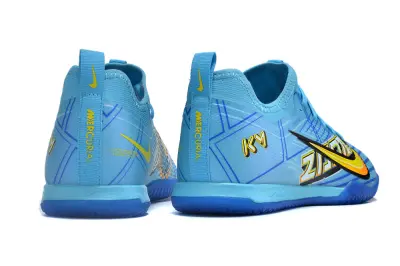 Mbappé x Nike Air Zoom Mercurial Vapor 15 Pro IC - Blue/Vibrant Aqua/Neon Yellow