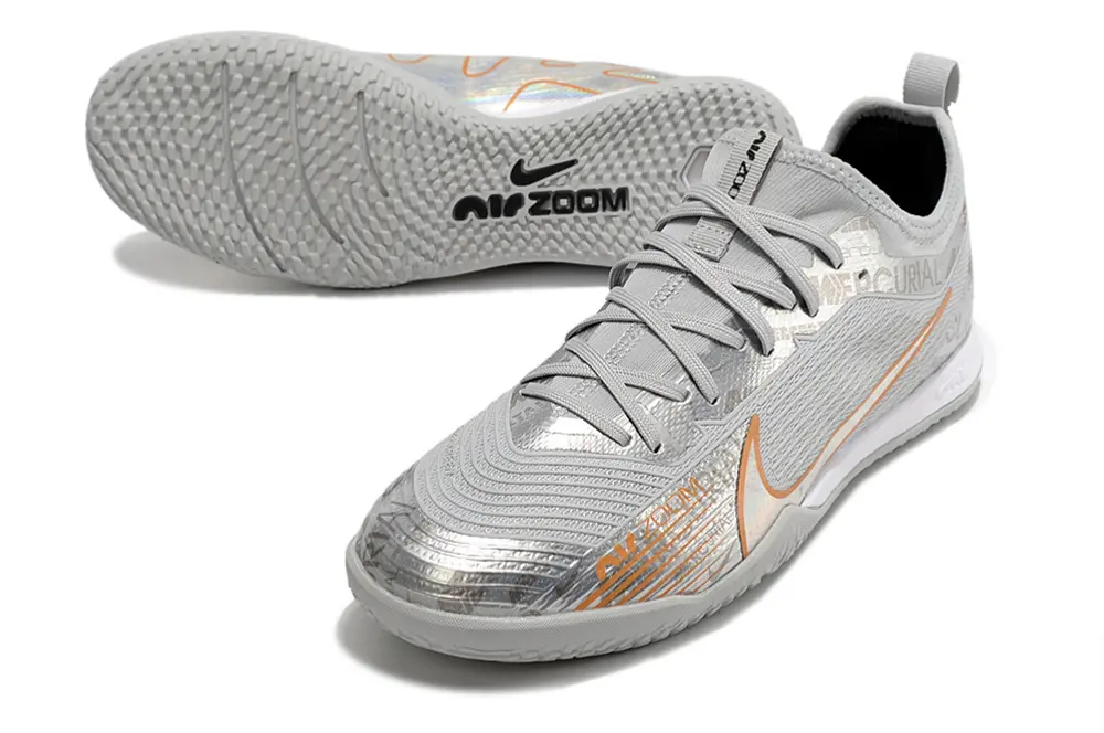 Nike Air Zoom Mercurial Vapor 15 Pro IC - Grey/Bright Grey/Orange Burst