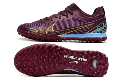 Kylian Mbappé x Nike Air Zoom Mercurial Vapor 15 Pro TF - Burgundy/Golden Yellow/Sky Blue