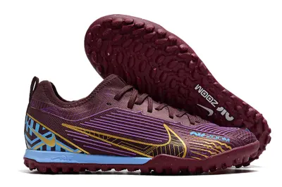 Kylian Mbappé x Nike Air Zoom Mercurial Vapor 15 Pro TF - Burgundy/Golden Yellow/Sky Blue