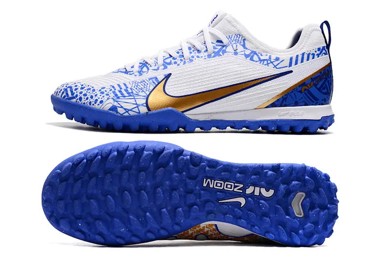 Nike Air Zoom Mercurial Vapor 15 Pro TF - White/Royal Blue/Metallic Gold