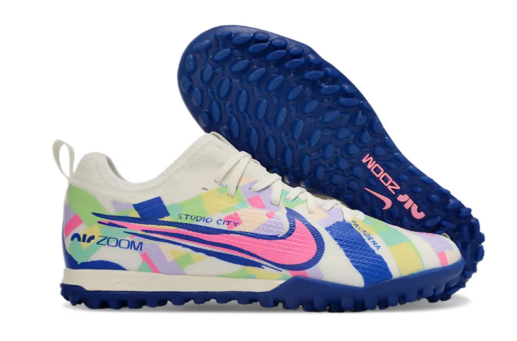 Nike Air Zoom Mercurial Vapor 15 Pro TF - White/Electric Blue/Pink Blast