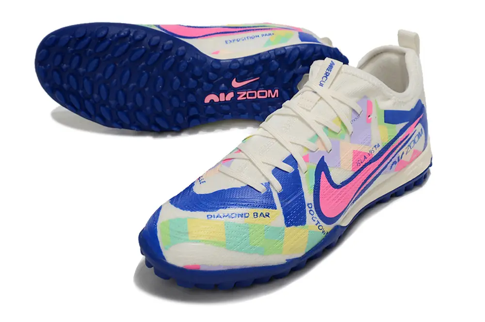 Nike Air Zoom Mercurial Vapor 15 Pro TF - White/Electric Blue/Pink Blast