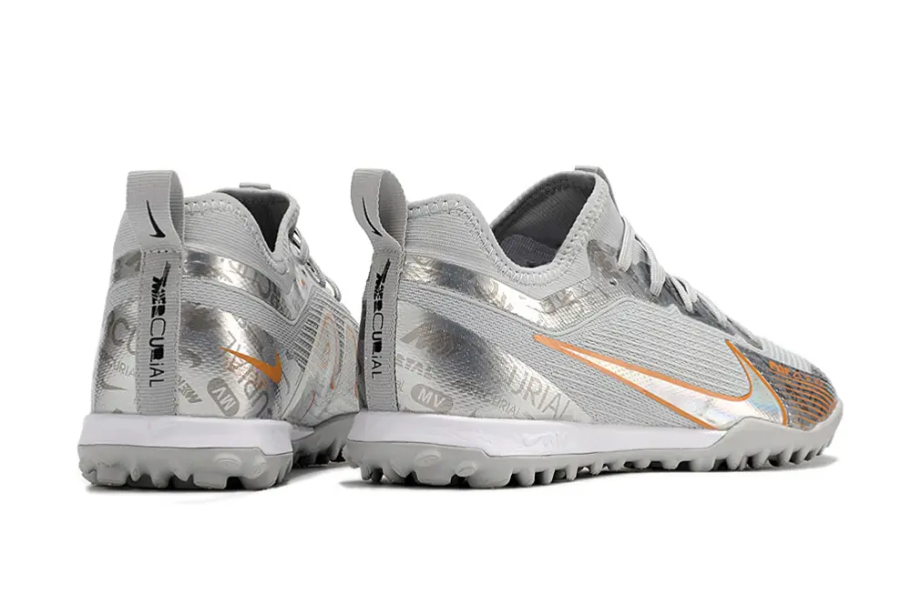 Nike Air Zoom Mercurial Vapor 15 Pro TF - Silver/Metallic Grey/Orange Blaze