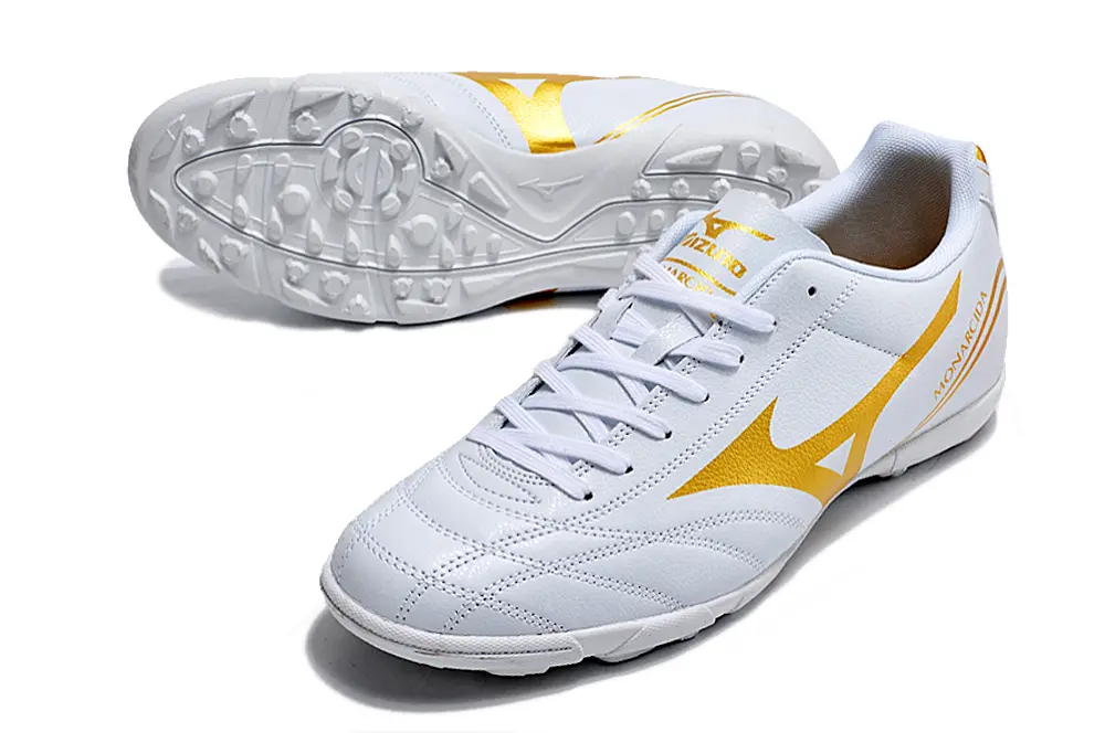 Mizuno Monarcida Classic TF - White/Metallic Gold/White