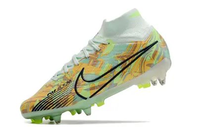 Nike Air Zoom Mercurial Superfly 9 Elite SG - Yellow/Mint Green/Soft Orange
