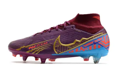 Mbappé x Nike Air Zoom Mercurial Superfly 9 Elite SG - Purple/Electric Blue/Crimson Red