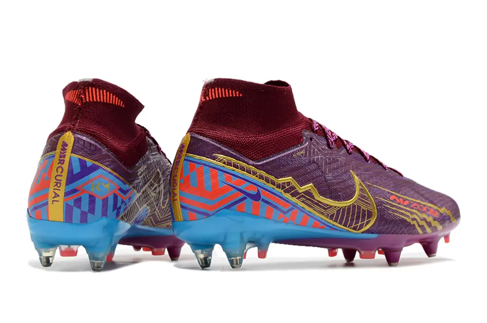 Mbappé x Nike Air Zoom Mercurial Superfly 9 Elite SG - Purple/Electric Blue/Crimson Red