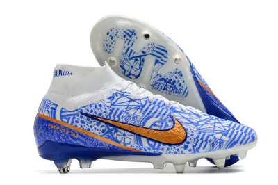 CR7 x Nike Air Zoom Mercurial Superfly 9 Elite SG - Blue/Electric Blue/Copper Orange