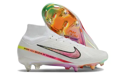 Nike Air Zoom Mercurial Superfly 9 Elite SG - White/Electric Pink/Sonic Yellow
