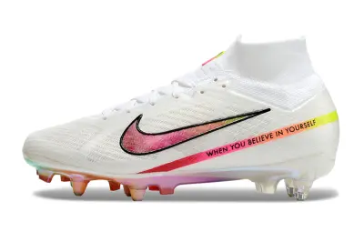 Nike Air Zoom Mercurial Superfly 9 Elite SG - White/Electric Pink/Sonic Yellow
