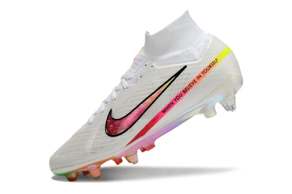 Nike Air Zoom Mercurial Superfly 9 Elite SG - White/Electric Pink/Sonic Yellow