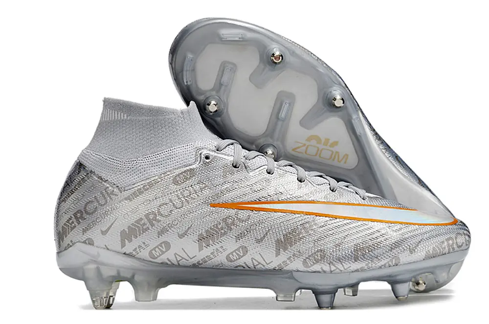 Nike Air Zoom Mercurial Superfly 9 Elite SG - Silver/Bright Orange/Light Grey