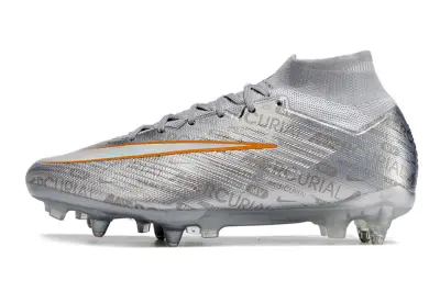 Nike Air Zoom Mercurial Superfly 9 Elite SG - Silver/Bright Orange/Light Grey