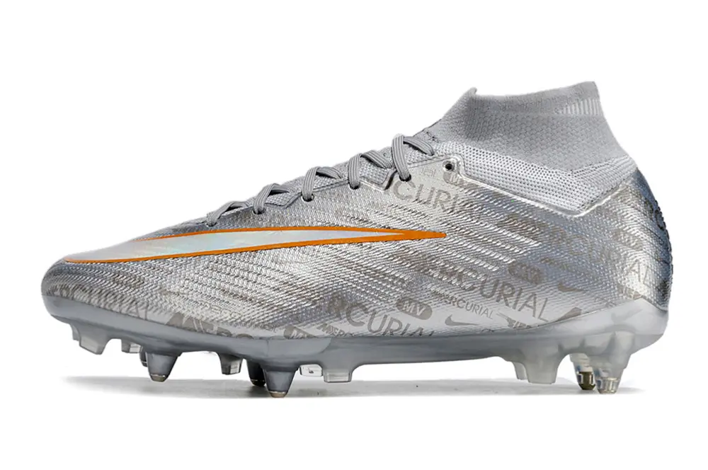 Nike Air Zoom Mercurial Superfly 9 Elite SG - Silver/Bright Orange/Light Grey
