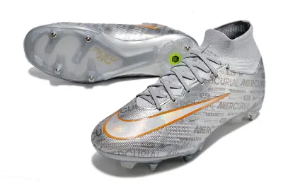 Nike Air Zoom Mercurial Superfly 9 Elite SG - Silver/Bright Orange/Light Grey