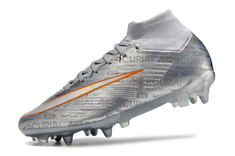 Nike Air Zoom Mercurial Superfly 9 Elite SG - Silver/Bright Orange/Light Grey