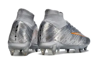 Nike Air Zoom Mercurial Superfly 9 Elite SG - Silver/Bright Orange/Light Grey