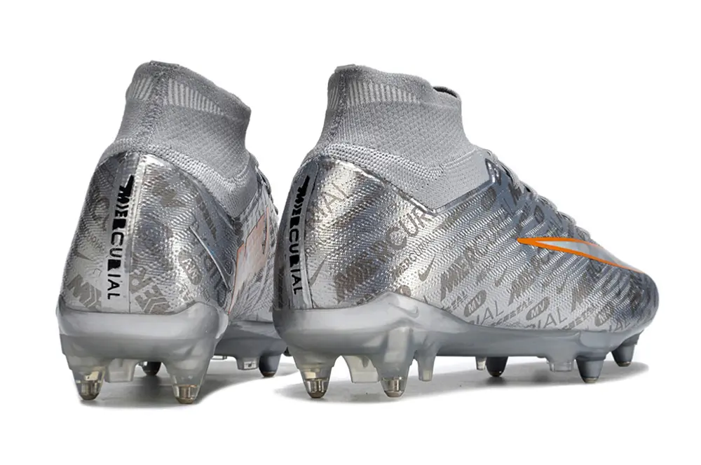 Nike Air Zoom Mercurial Superfly 9 Elite SG - Silver/Bright Orange/Light Grey