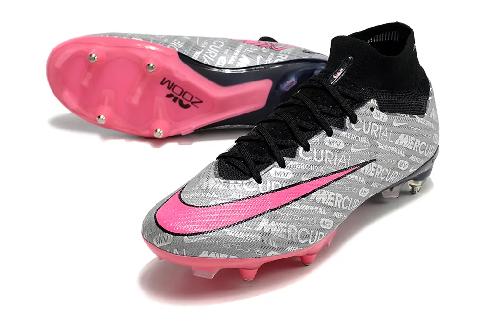 Nike Air Zoom Mercurial Superfly 9 Elite SG - Gray/Neon Pink/Clear Pink