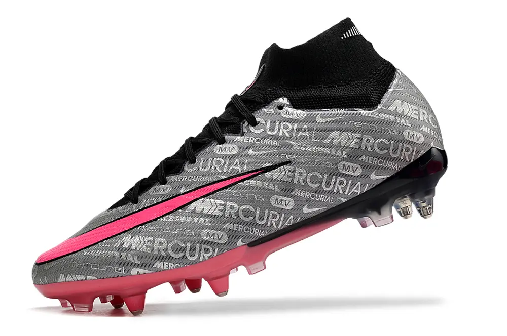 Nike Air Zoom Mercurial Superfly 9 Elite SG - Gray/Neon Pink/Clear Pink