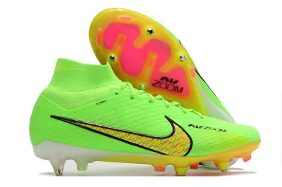 Nike Air Zoom Mercurial Superfly 9 Elite SG - Green/Electric Yellow/Neon Pink