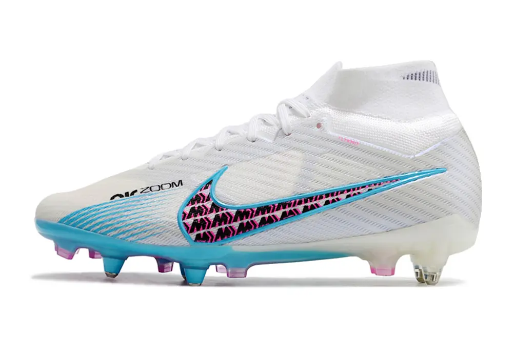 Nike Air Zoom Mercurial Superfly 9 Elite SG - White/Aqua Blue/Pink Blast