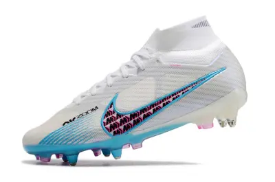 Nike Air Zoom Mercurial Superfly 9 Elite SG - White/Aqua Blue/Pink Blast
