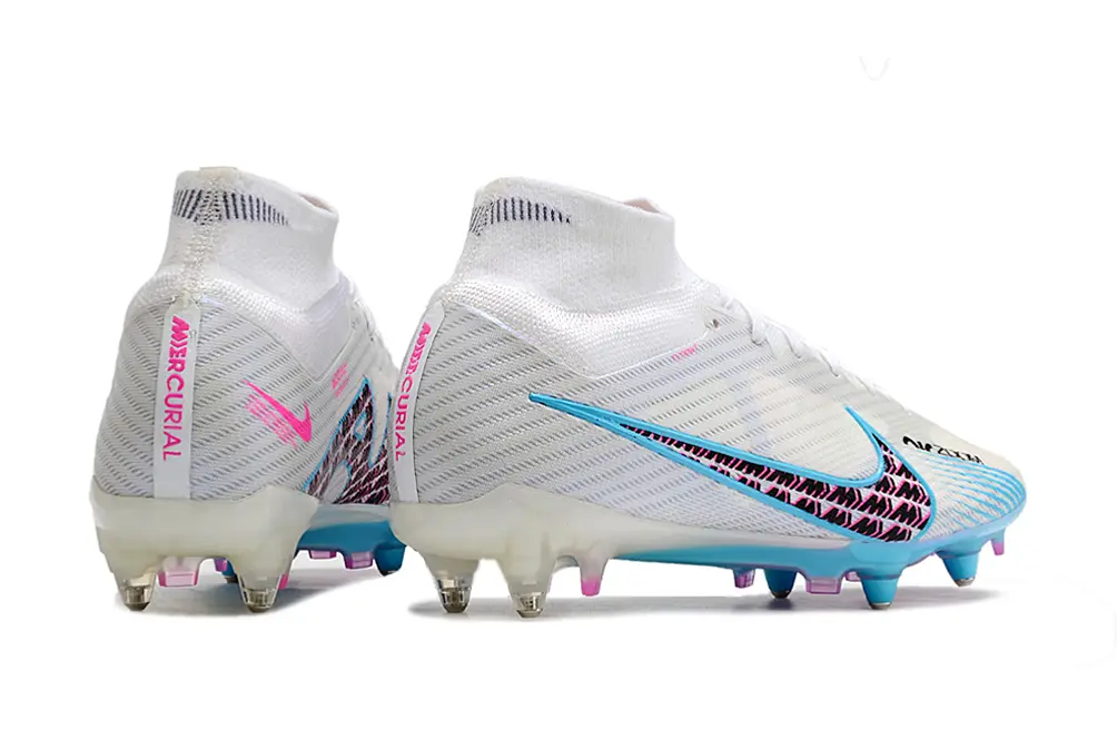 Nike Air Zoom Mercurial Superfly 9 Elite SG - White/Aqua Blue/Pink Blast