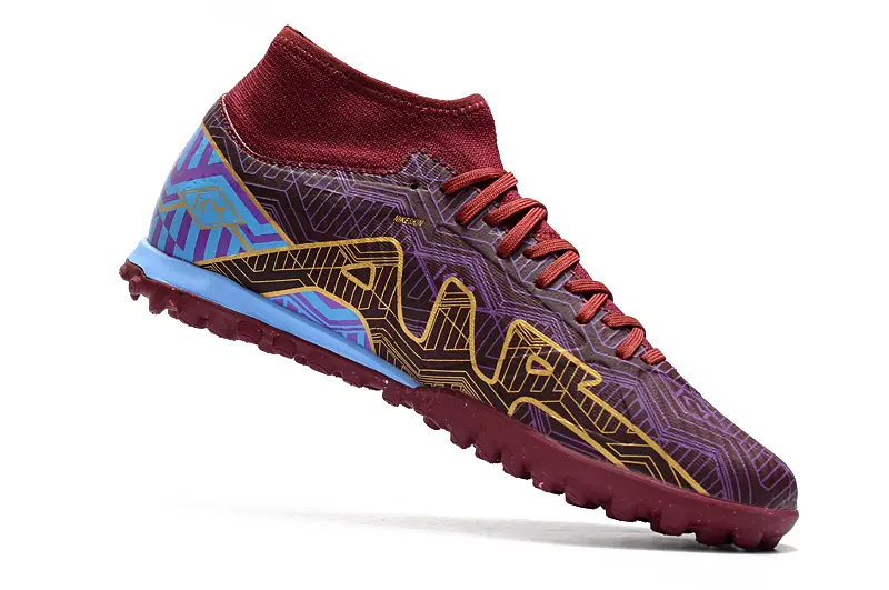 Nike Air Zoom Mercurial Superfly 9 Academy TF - Maroon/Crimson Red/Metallic Gold