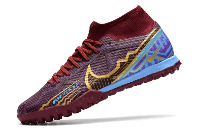 Nike Air Zoom Mercurial Superfly 9 Academy TF - Maroon/Crimson Red/Metallic Gold