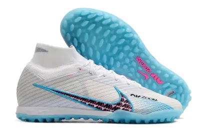 Nike Air Zoom Mercurial Superfly 9 Academy TF - White/Electric Blue/Fuchsia Pink