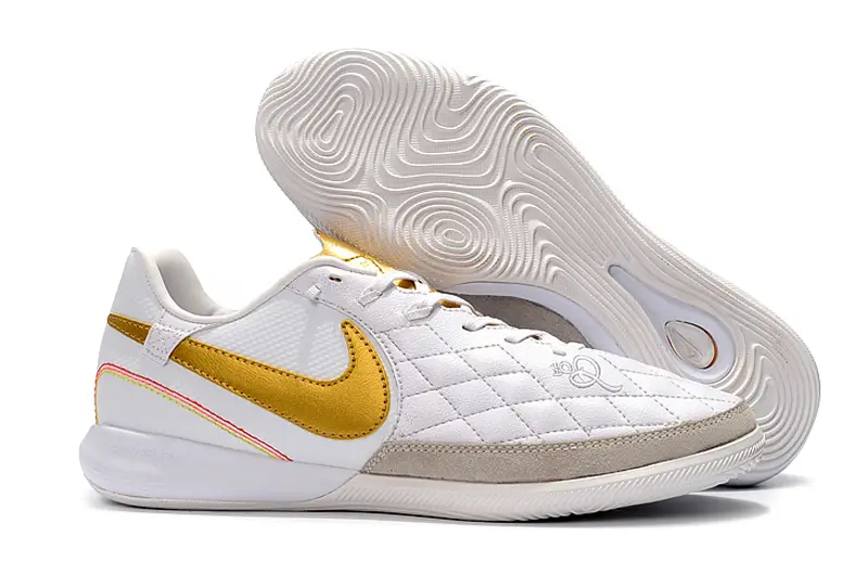 Nike TiempoX Finale 10R IC - White/Golden Highlights/Soft Grey