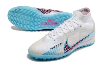 Nike Air Zoom Mercurial Superfly 9 Academy TF - White/Electric Blue/Fuchsia Pink