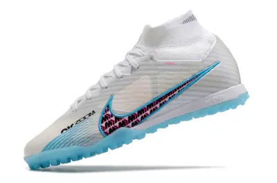 Nike Air Zoom Mercurial Superfly 9 Academy TF - White/Electric Blue/Fuchsia Pink
