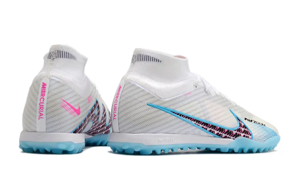 Nike Air Zoom Mercurial Superfly 9 Academy TF - White/Electric Blue/Fuchsia Pink