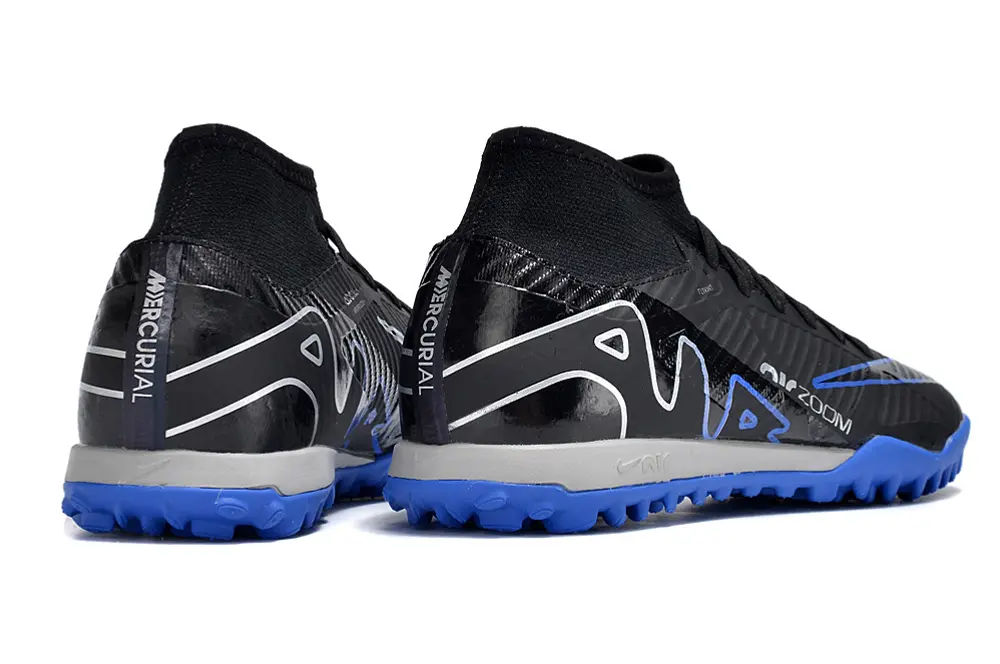 Nike Air Zoom Mercurial Superfly 9 Academy TF - Black/Electric Blue/Charcoal Gray