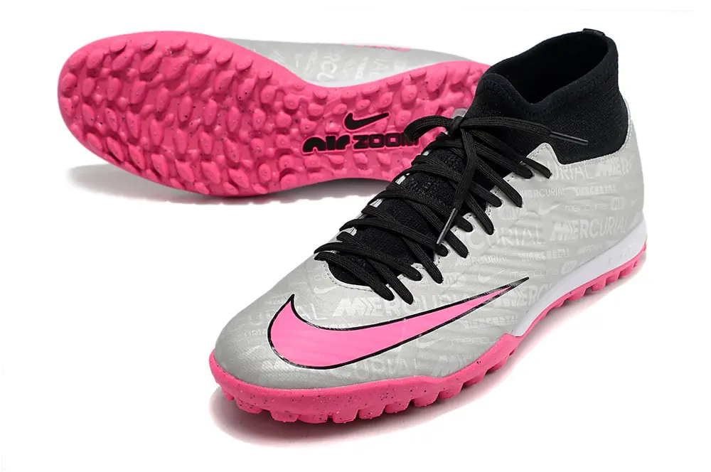 Nike Air Zoom Mercurial Superfly 9 Academy TF - Gray/Bright Pink/Silver