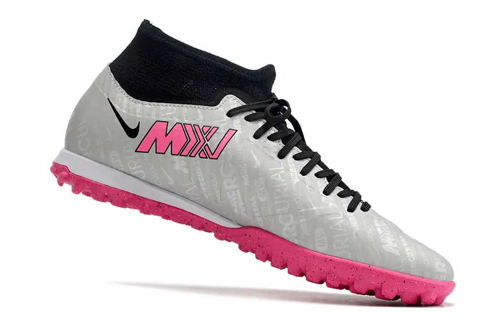 Nike Air Zoom Mercurial Superfly 9 Academy TF - Gray/Bright Pink/Silver