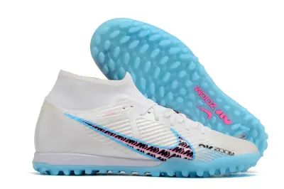 Nike Air Zoom Mercurial Superfly 9 Academy TF - White/Sky Blue/Pink Blast