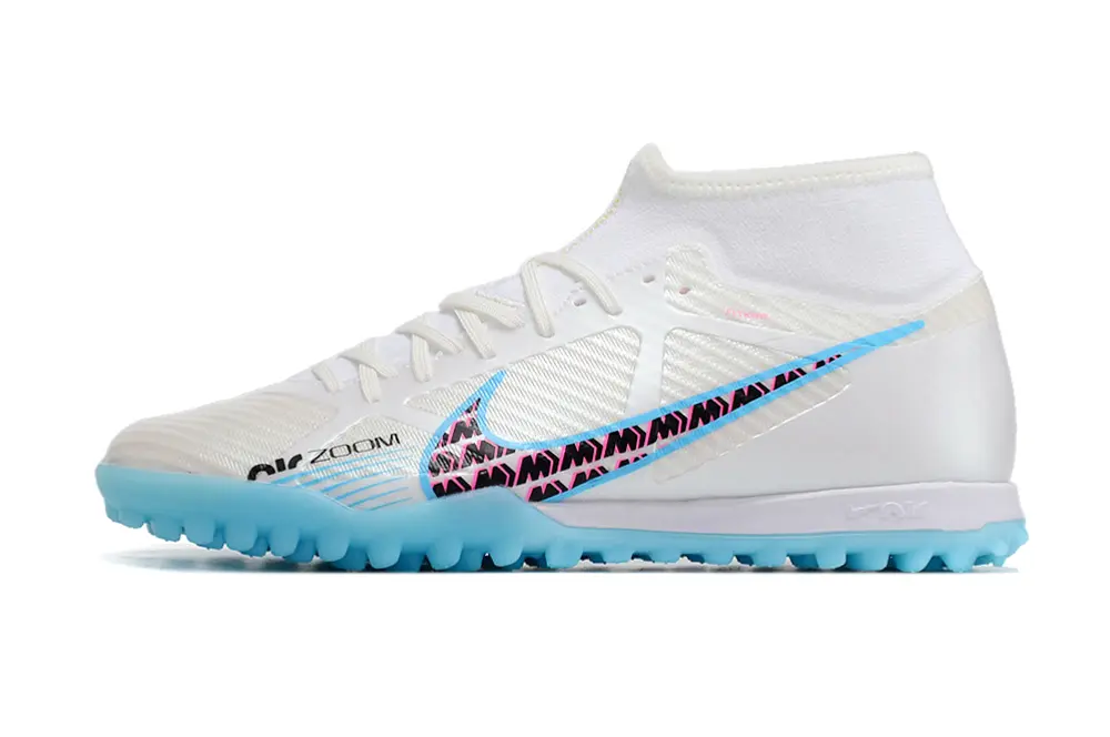 Nike Air Zoom Mercurial Superfly 9 Academy TF - White/Sky Blue/Pink Blast
