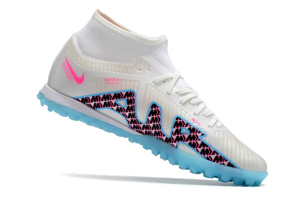 Nike Air Zoom Mercurial Superfly 9 Academy TF - White/Sky Blue/Pink Blast