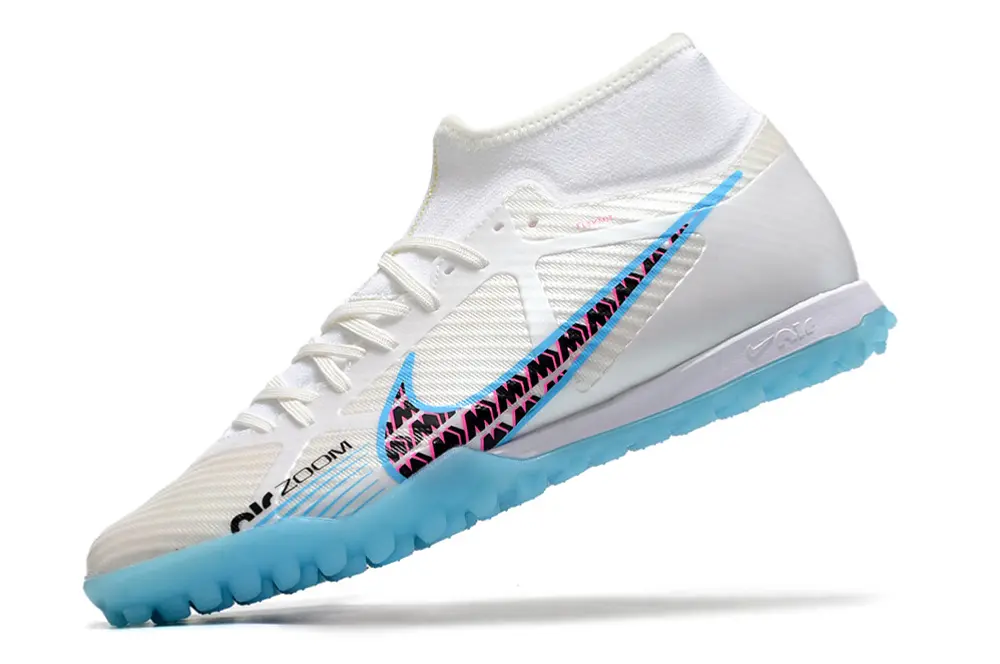 Nike Air Zoom Mercurial Superfly 9 Academy TF - White/Sky Blue/Pink Blast